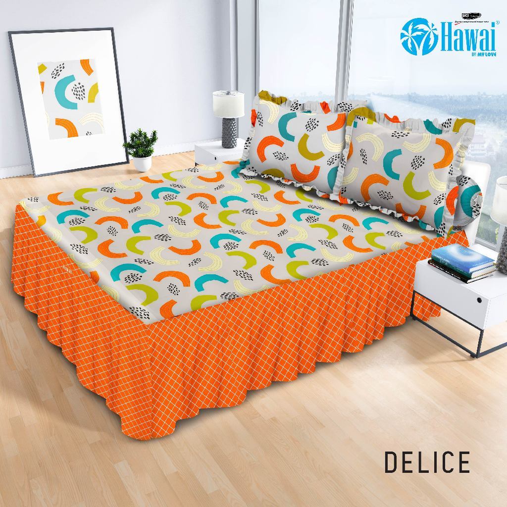 Rf Sprei 180 Rumbai MY LOVE Hawaii 180x200 King Size No 1 Motif Rumbay