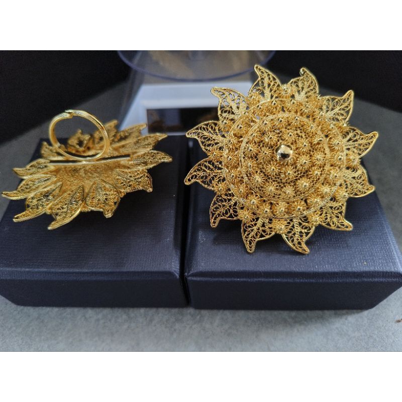 cincin matahari lapis emas 24k cincin borobudur cincin lapis emas 24k cincin pesta cincin kendari ge