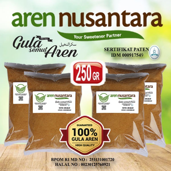 

Gula Aren Bubuk Asli Murni 100% Organik 250 gram Gula Aren Semut 250gr Brown Sugar Asli Murni Palm Sugar 250 gr 100% Original Aren Nusantara Bpom Halal