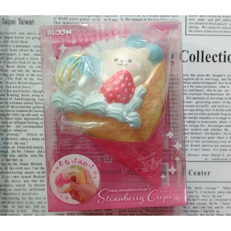 Squishy Ibloom Marmo Strawberry Crepe Blue