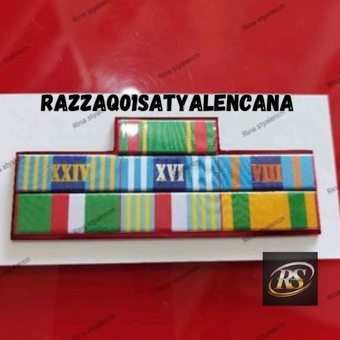 Pita Jasa "Datar" N. AD 24 16 8 Tahun TNI Dharmanusa Wiradharma Dwi Jasista - Razzaq Satya Lencana