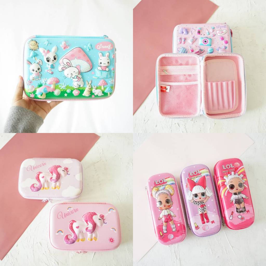 

TEMPAT PENSIL 3D CEWEK/ KOTAK PENSIL RABBIT QITONG/ PENSIL CASE MIRIP SMIGGLE