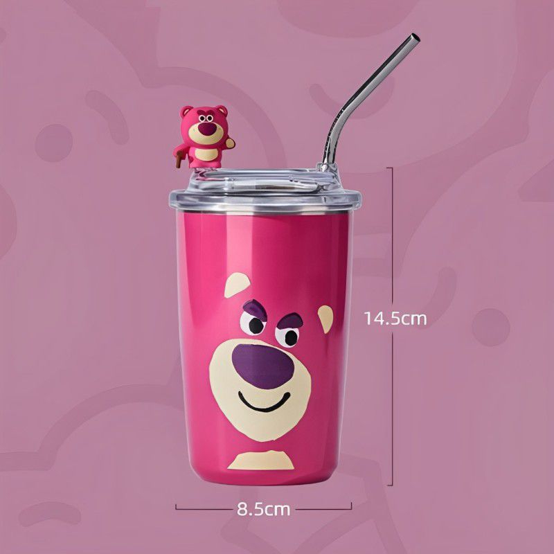 Termos Tumbler Minum Lotso Strawberry Bear Termos Botol Minum Lotso Dengan Sedotan Stainless Steel⭐ Supergiant ⭐