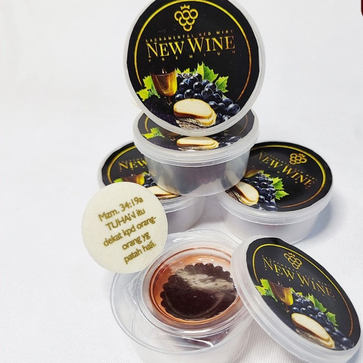

Minuman Paket Perjamuan Gereja Premium Cup Isi 25-Roti Ayat Kecil (PCNWP)