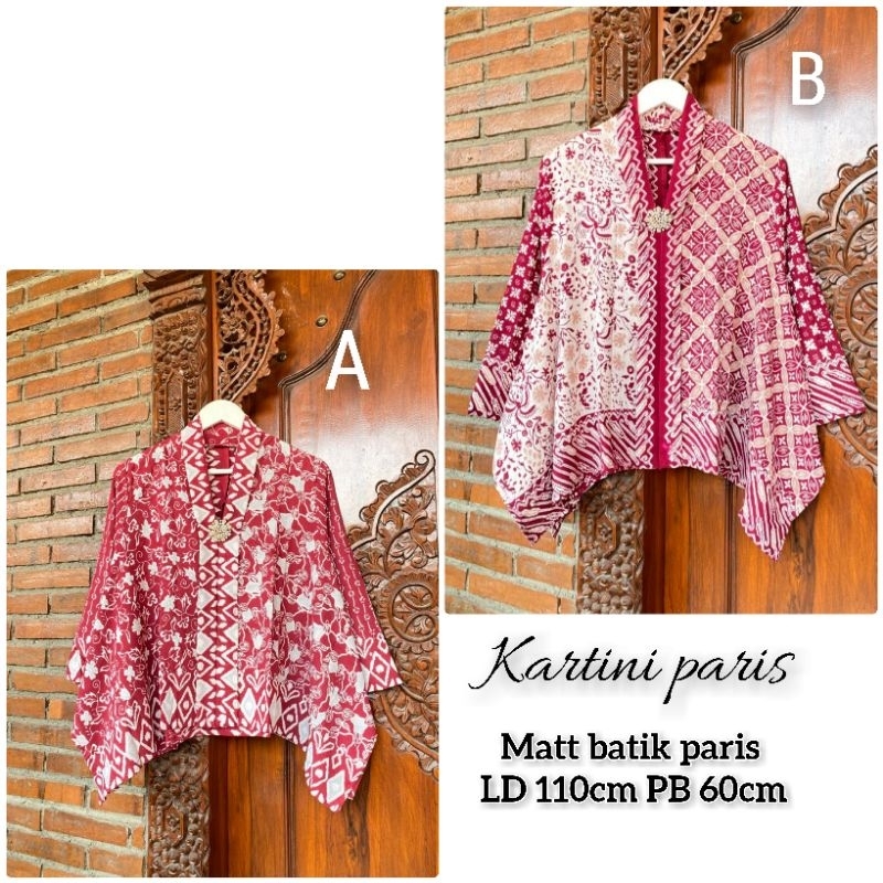 Atasan Batik Kartini Paris Batik Merah Batik Solo Tuman