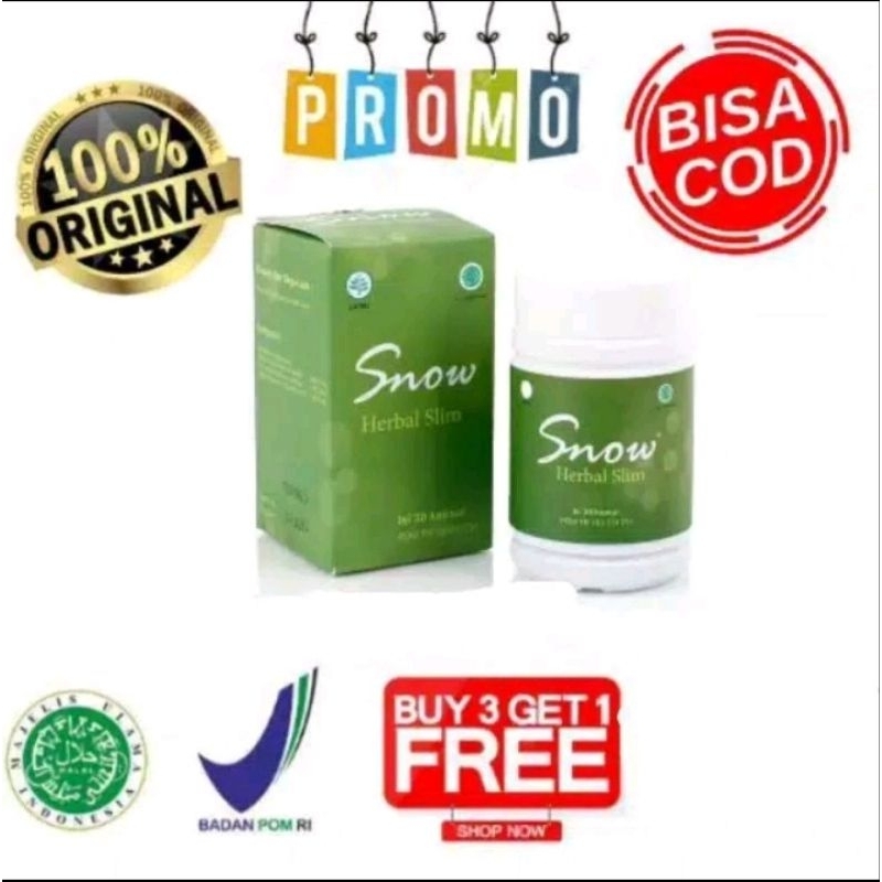 BPOM SNOW Herbal Slim isi 30 Diet Detox