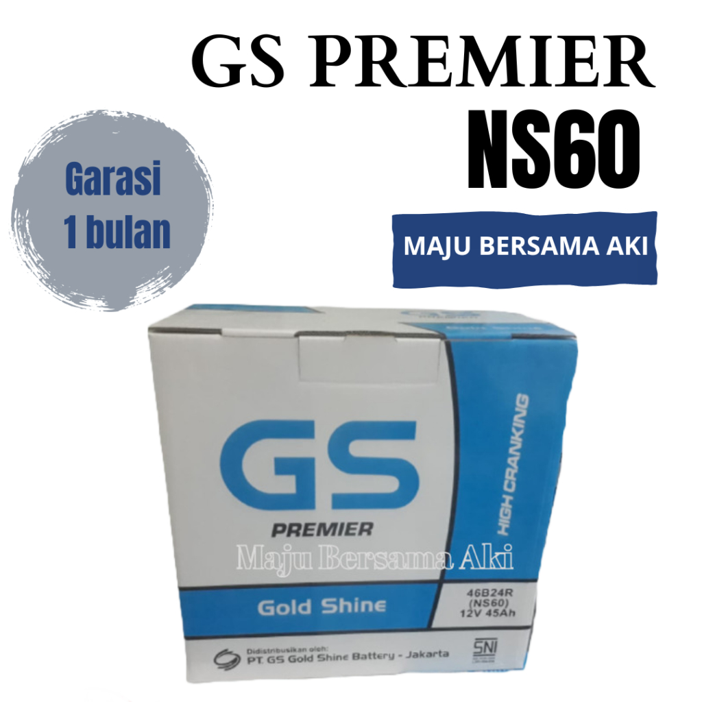 Aki Mobil Daihatsu Taruna + Terios + Xenia GS NS60 46B24R Accu Basah