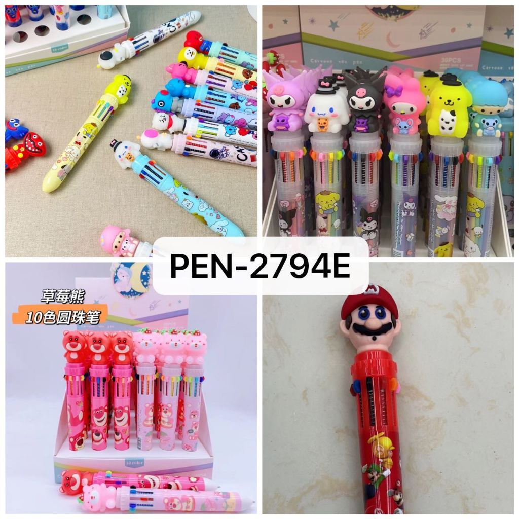 

Pulpen Mekanik 10 WARNA full print Karakter Boneka kepala silikon Sanrio BTS21 Lotso Astronot