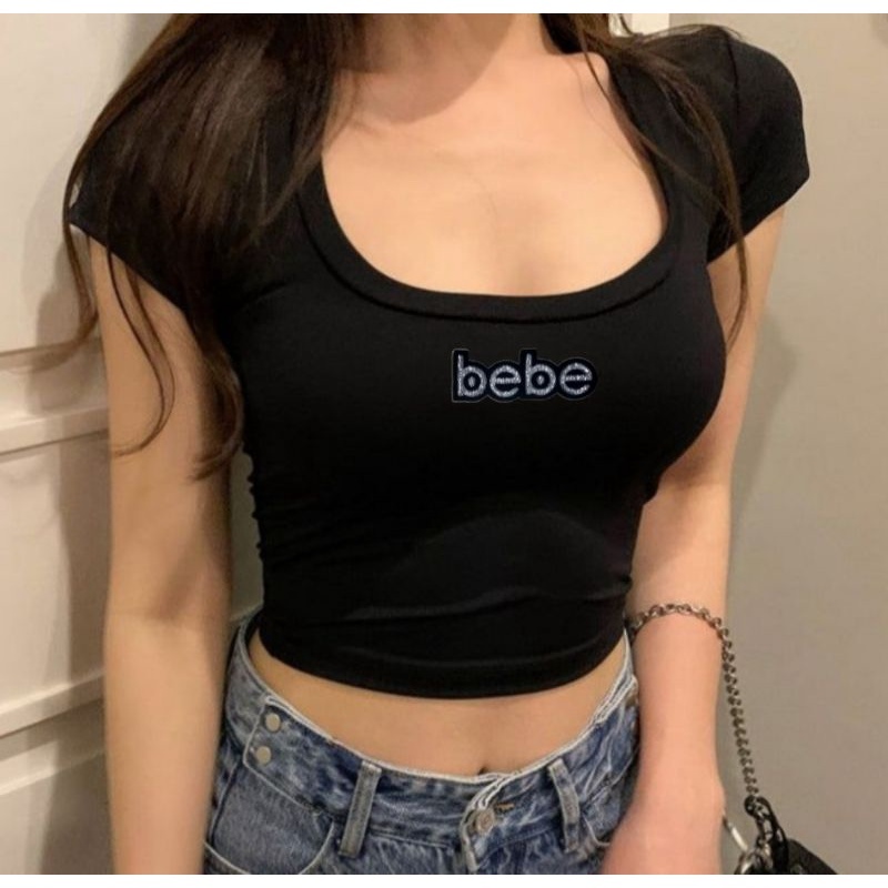 Kaos Crop Top Wanita Crop Tee I CROP TOP ONECK jersey | BAJU KAOS TUMBLR CROP TEE TSHIRT KAOS KOREA 