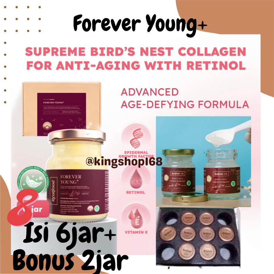 

Realfood Trial Program Forever Young+ Fully Concentrated Bird's Nest isi 6botol + Bonus 2botol lagi