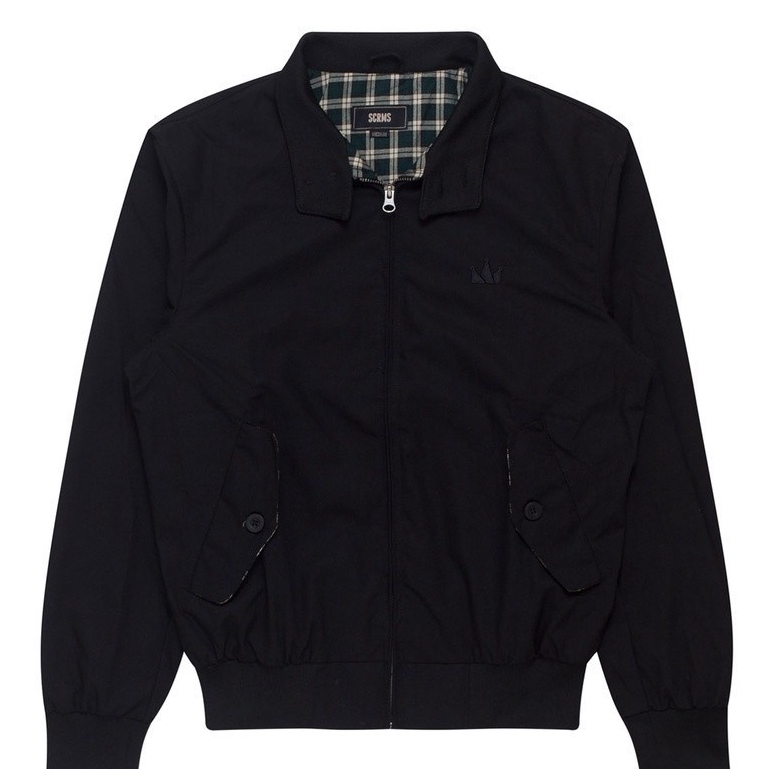 SCRMS Jacket Harrington BLACK jaket pria Jacket Harrington