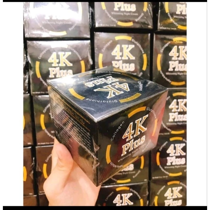 4K PLUS WHITENING NIGHT CREAM ORIGINAL THAILAND PEMUTIH WAJAH  WITH COLLAGEN DAN GINGSENG