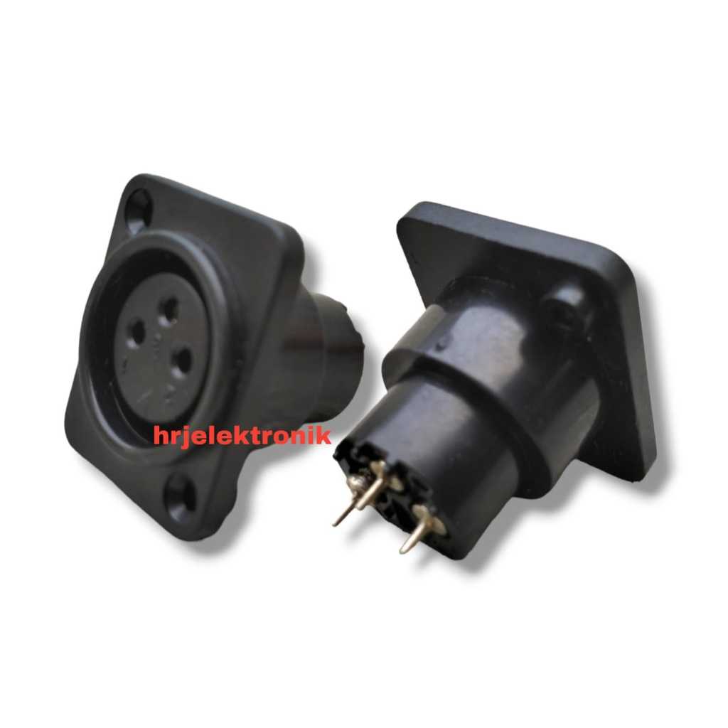 Soket canon kaki lurus female xlr