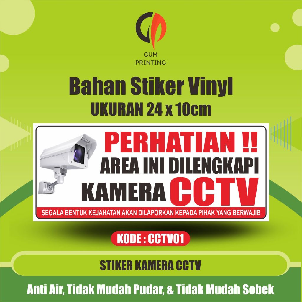 

STIKER KAMERA CCTV