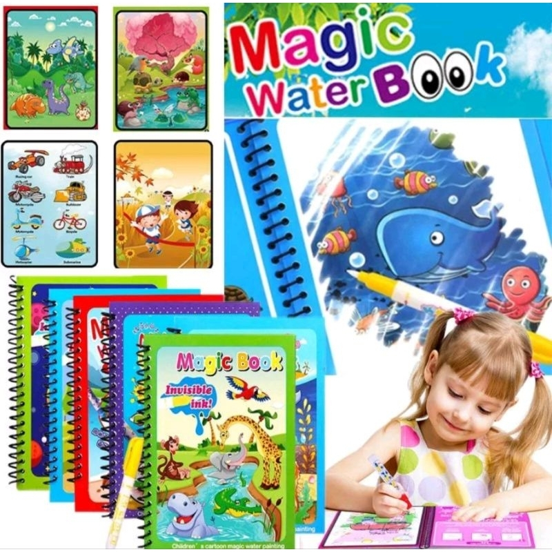 

AJSSTORE Magic Water Book Buku Gambar Pakai Air