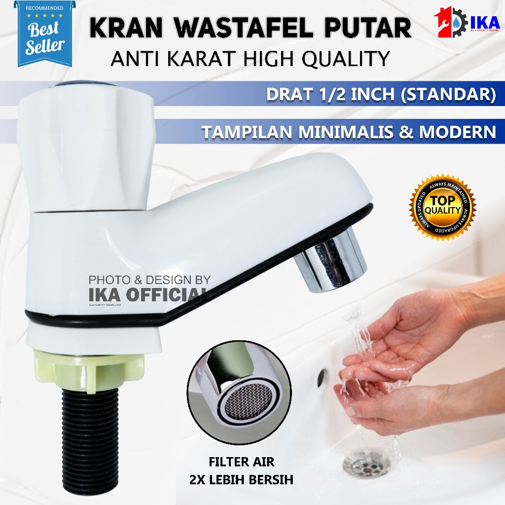 Kran Wastafel Geser - 1/2 Inch Kran Air Wastafel Plastik Keran Cuci Tangan Murah Bagus Drat ABS Kran