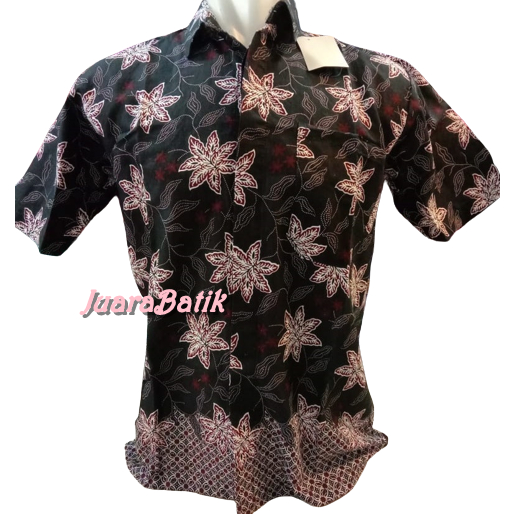 HEM BATIK MOTIF DAUN SERAGAM BATIK PRIA MOTIF DAUN