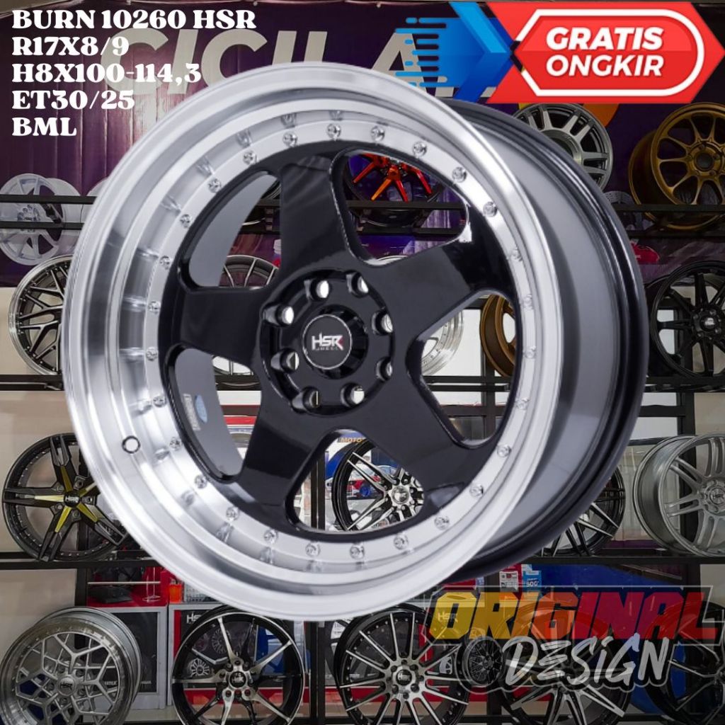 Velg Mobil Celong Ring 17 HSR BURN R17 LIVINA , JAZZ , YARIS , AVANZA