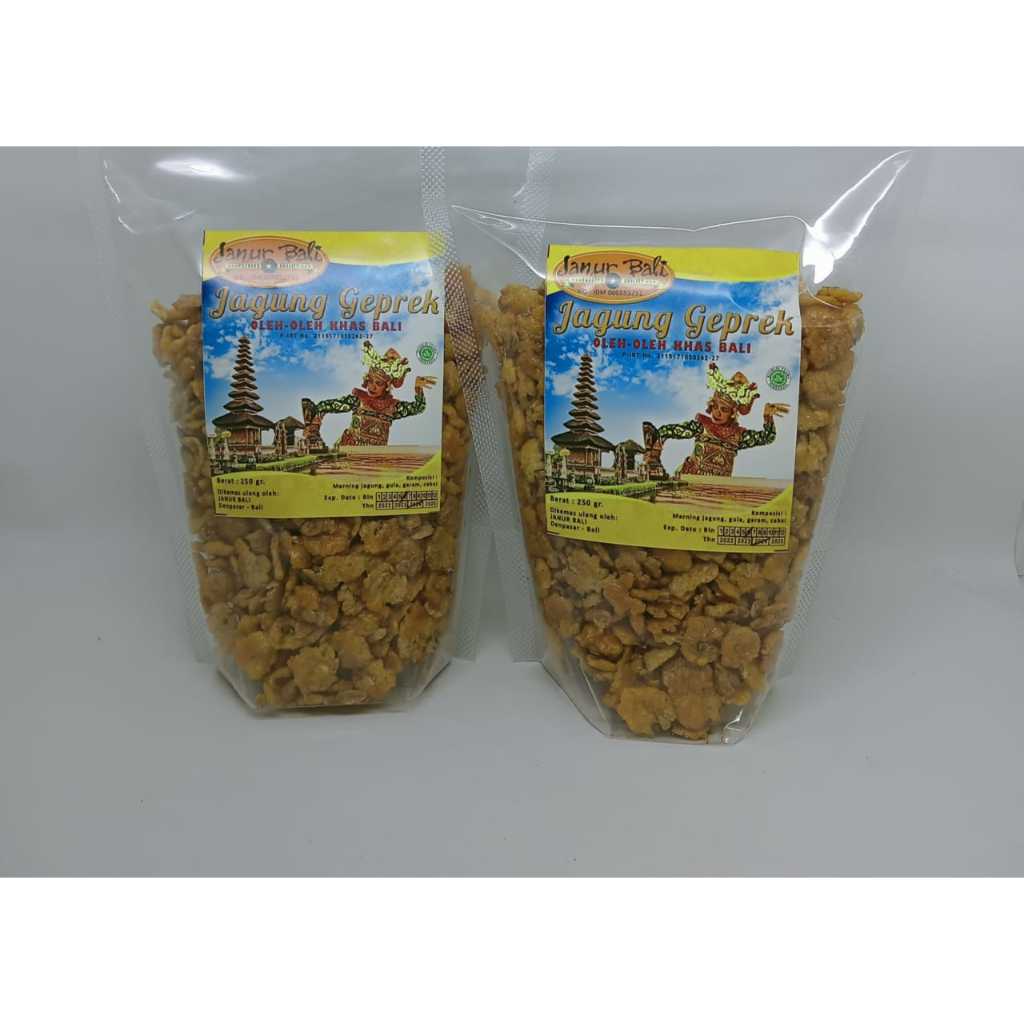 

Jagung Geprek Pedas Manis Janur Bali Khas Bali 250gr