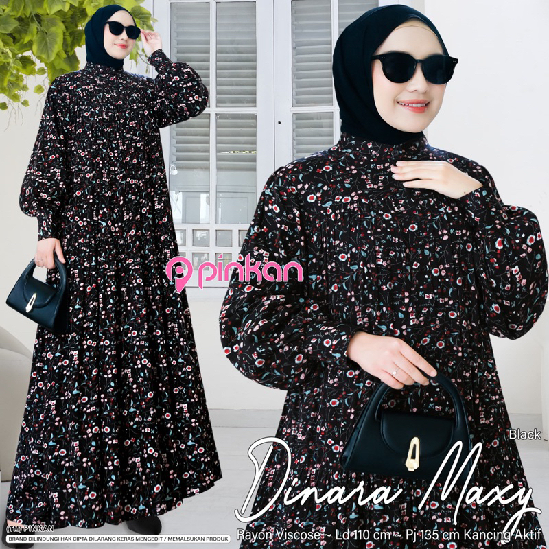 [VICAN] DINARA MAXY GAMIS RAYON BUNGA WANITA FASHION BUSANA MUSLIM MODERN TERBARU NEW PRODUCT ORIGIN
