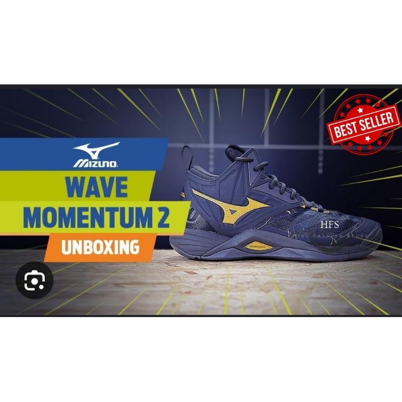 Sepatu Volly Mizuno Wave Momentum 2 MID Super Premium IMPORT