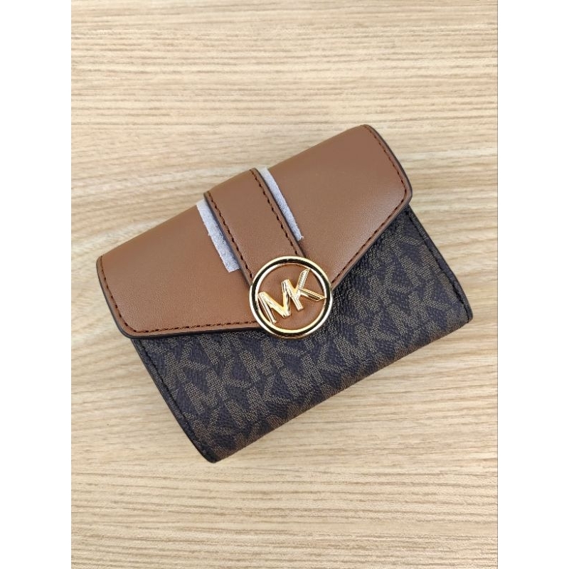 MK Medium Wallet Signature Brown