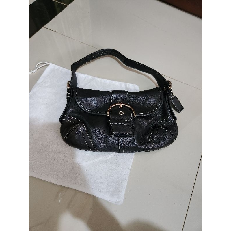 Shoulder bag COACH SOHO vintage kulit asli | Tas ketek coc kulas hitam kecil