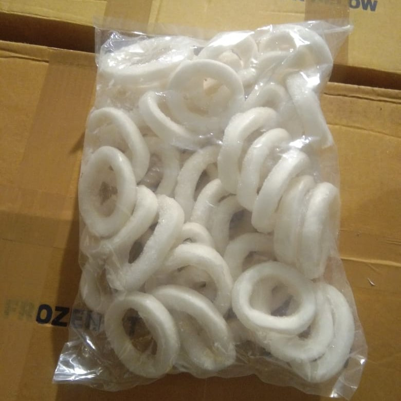 

Cumi ring kupas frozen / calamari ring kemasan 1kg