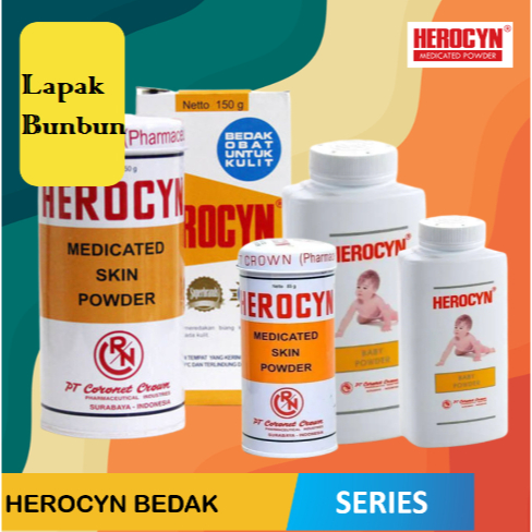 Herocyn Bedak Obat Kulit Biang Keringat / Bedak Bayi / Bedak Biang Keringat / Herosin / Bedak Gatal