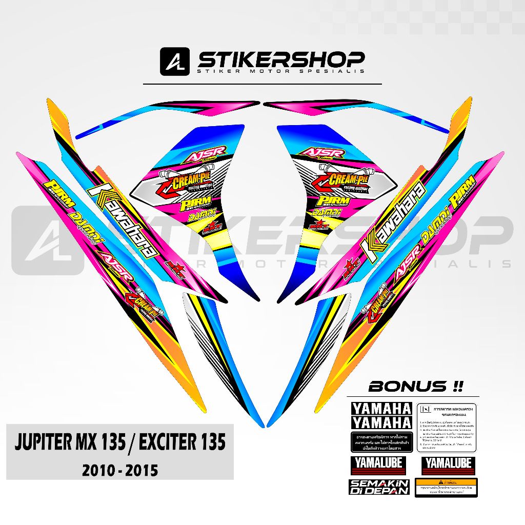 STRIPING JUPITER MX 135 LC EXCITER 135 2010 - 2015 GRAFIS VARIASI 023