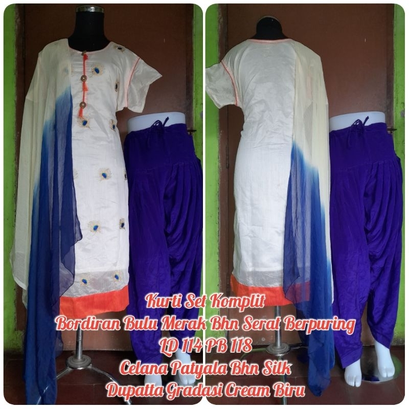 sukemiah - Busana Khushi - Baju India | Kurti Set - Bulu Merak