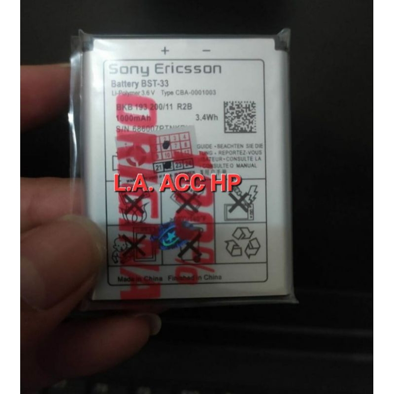 BATERAI BATRE SONY ERICSSON BST-33 BST 33 ORIGINAL