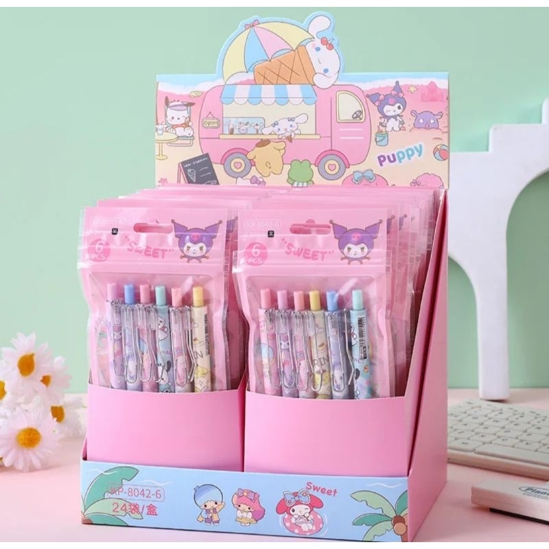 

Lovely- Pulpen gel sanrio kemasan plastik isi 6