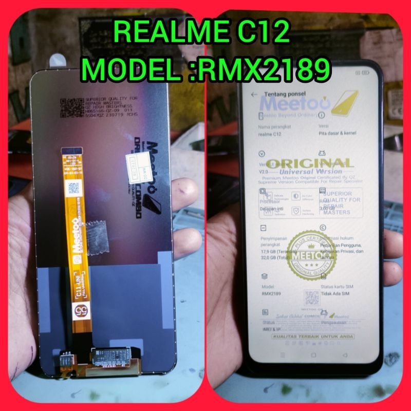 Lcd Touchsreen Ts Fulset Realme C12 RMX2189