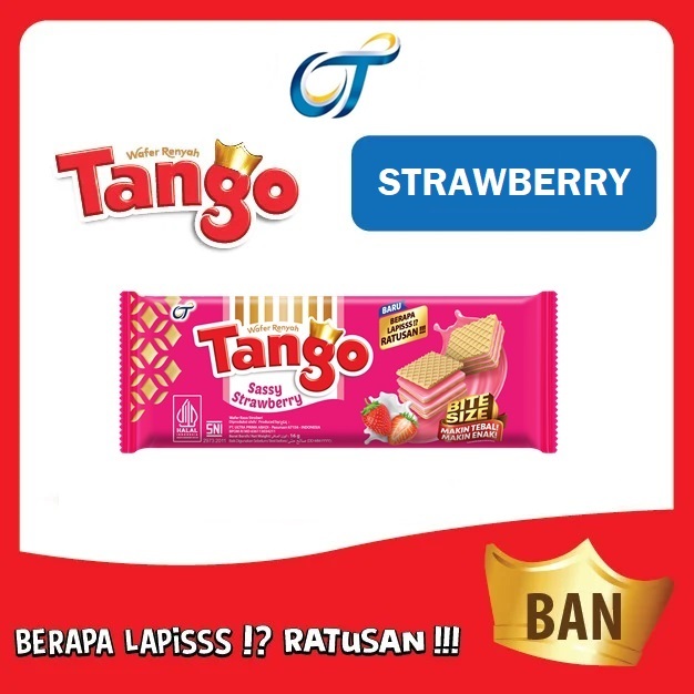 

waffer Tanggo strawbery 39gr ( 1 Ban isi 10Pcs)