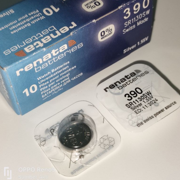 ✅Swip up!!! ORIGINAL Baterai Renata 390 SR1130SW SR 1130 SW 1.55V Swiss Made Batre Batrai Battery Ja