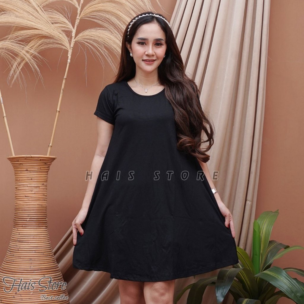 HAIS STORE  // DRESS WANITA POLOS // DRESS NEUSI // DRESS OVERSIZE // HAIS STORE