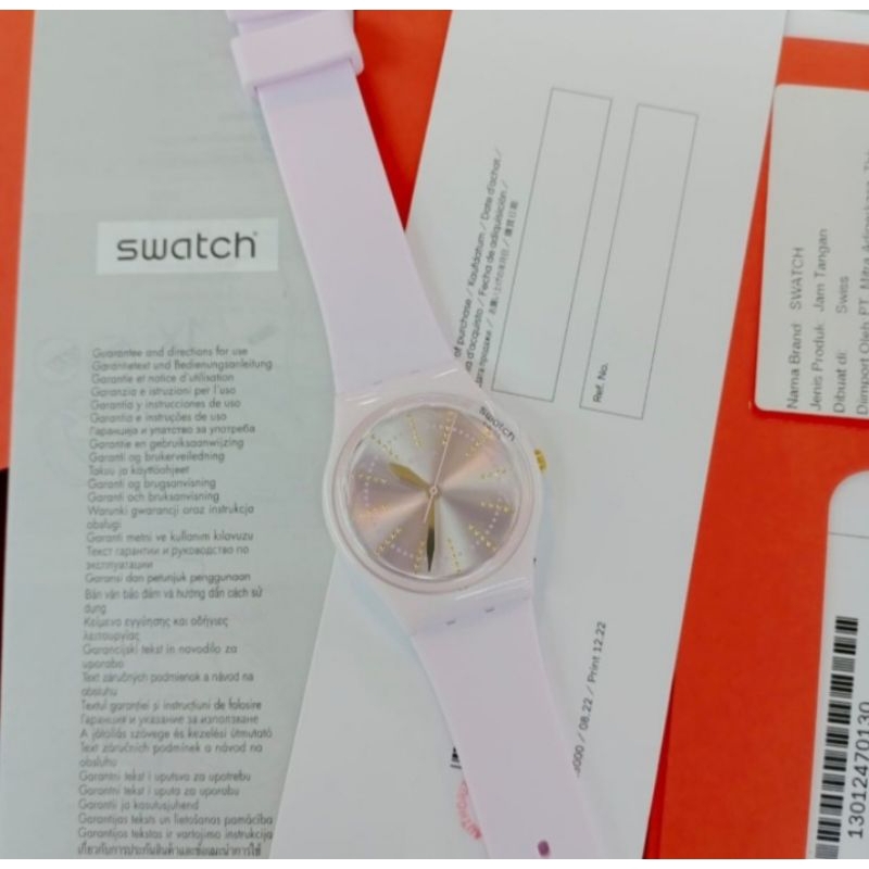 SWATCH GP148 GUIMAUVE Jam Tangan Analog Wanita Original