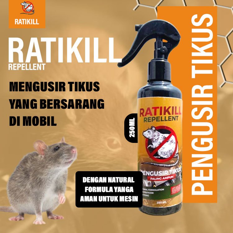RATIKILL Semprotan Pengusir Tikus Alami Obat Pengusir Anti Tikus Ampuh Disinfectant Spray Tidak Bera