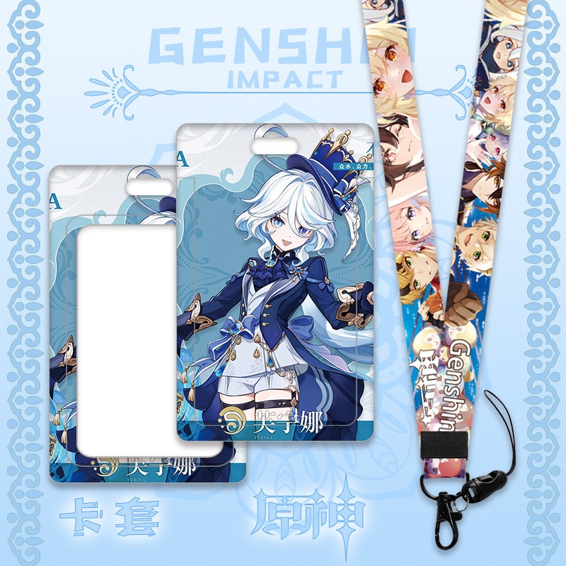 

Genshin ID Card holder Lanyard Name Tag Wanderer Furina Alhaitham Raident