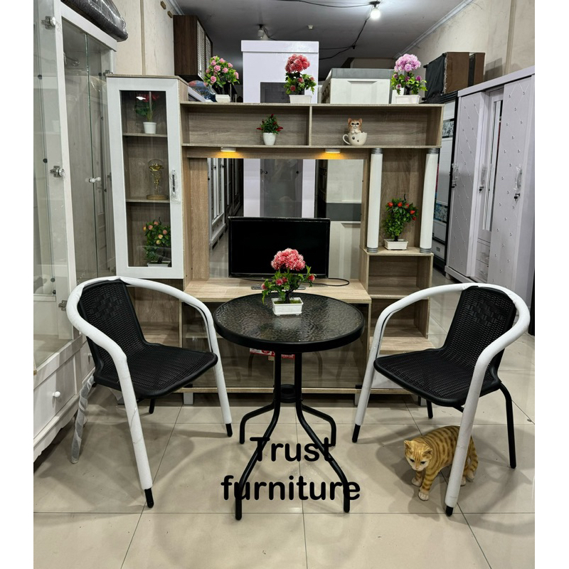 Kursi Teras Set 1 meja 2 kursi/kursi teras besi/kursi teras minimalis/kursi teras oval/kursi teras k