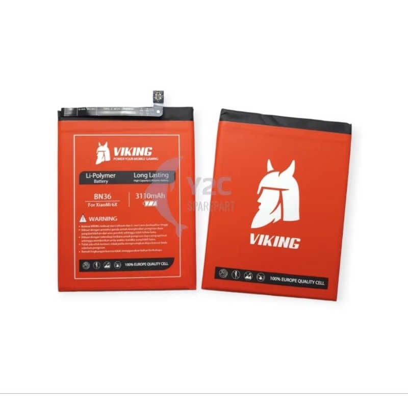 BATERAI VIKING XIAOMI BN36 / MI 6X / A2 DOUBLE POWER NEW BATRE