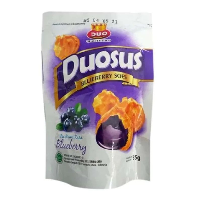 

TOP DUOSUS KUE SOES KERING 35gr POUCH COKLAT BLUEBERRY DUO