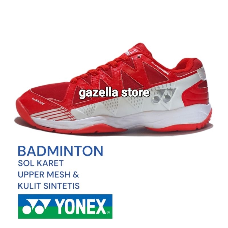 sepatu badminton pria yonek trucushion sol karet anti licin / sepatu bulutangkis tenis