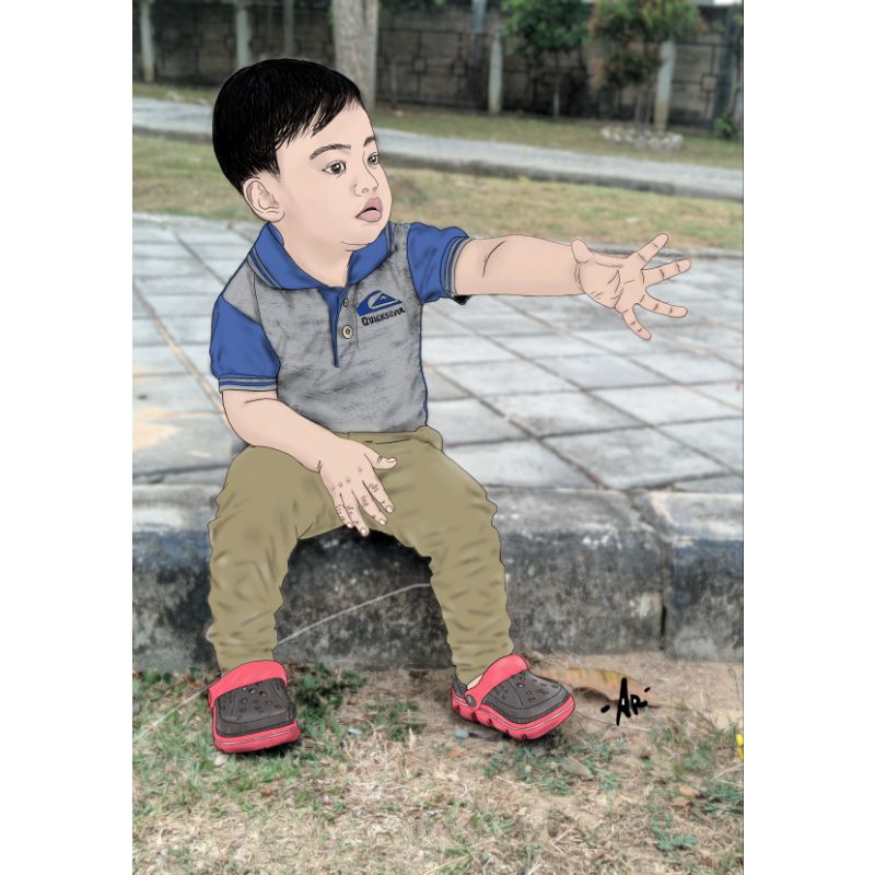 Edit Foto Gambar Digital / Ilustrasi Kartun / Ilustrasi Wajah / Karikatur