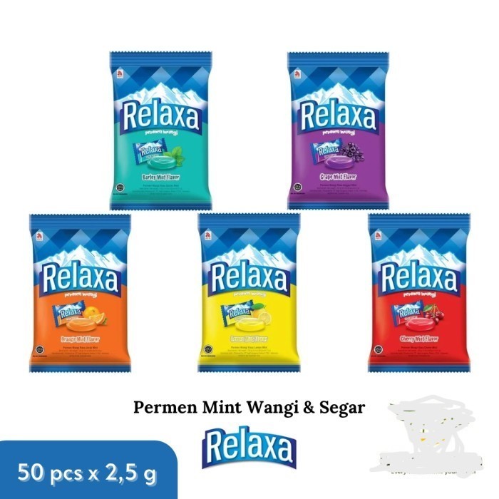 

Relaxa Pemen Wangi Mint Aneka Rasa isi 125 gr (50 's @25 gr)