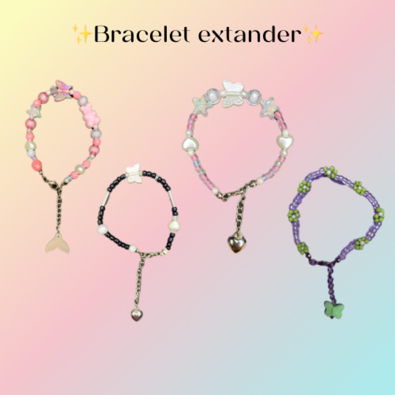 Beads bracelet extender | butterfly