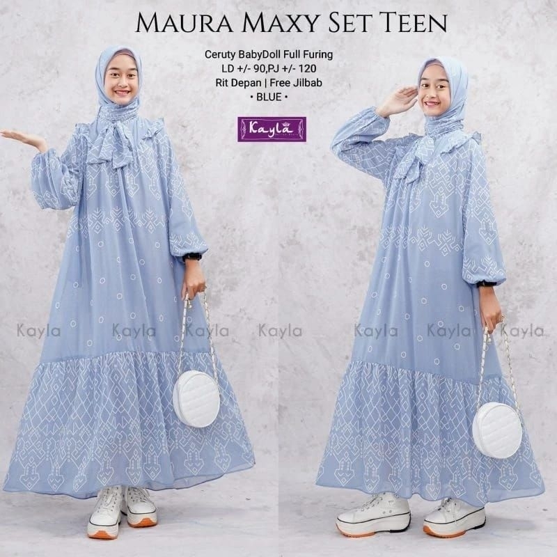 RINA SET,MALIKA DRESS KIDS MAURA SYARI SET TEEN(READY)