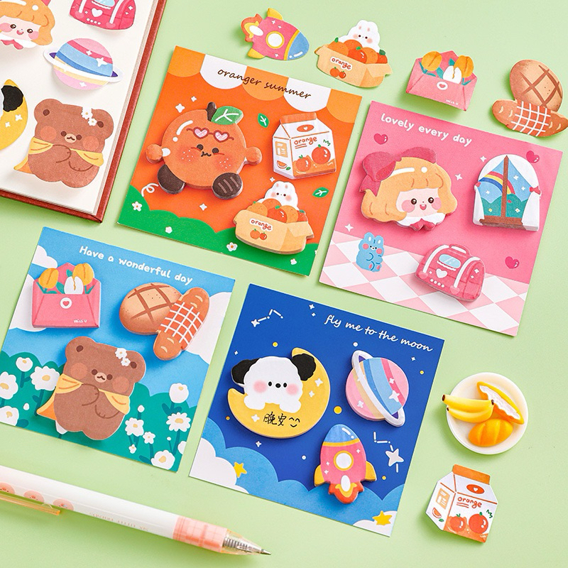 

AJS Sticky notes 3 in 1 motif lucu cute/ notepad/sticky note / memopad NP35