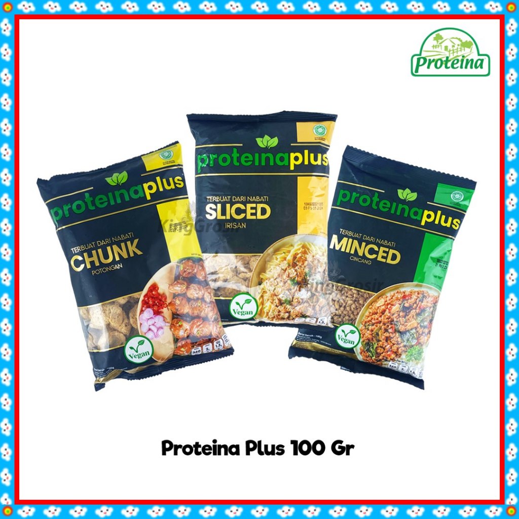 

Proteina Plus 100gr Chunk / Minced / Sliced / Protein Nabati / Daging Nabati
